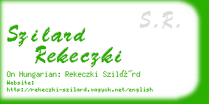 szilard rekeczki business card